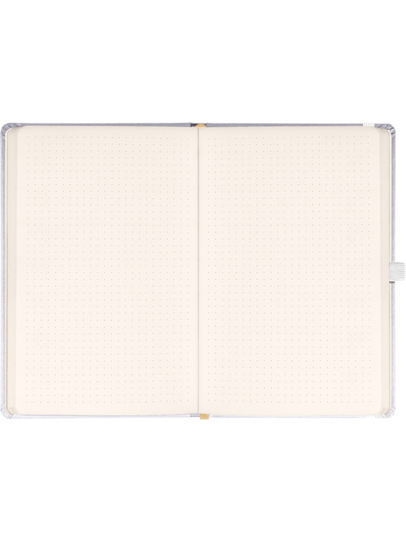 NOTIQUE NOTIQUE Notes Balakron, srebrn, pikčast, 15 x 21 cm