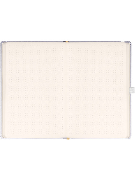 NOTIQUE NOTIQUE Notes Balakron, srebrn, pikčast, 15 x 21 cm