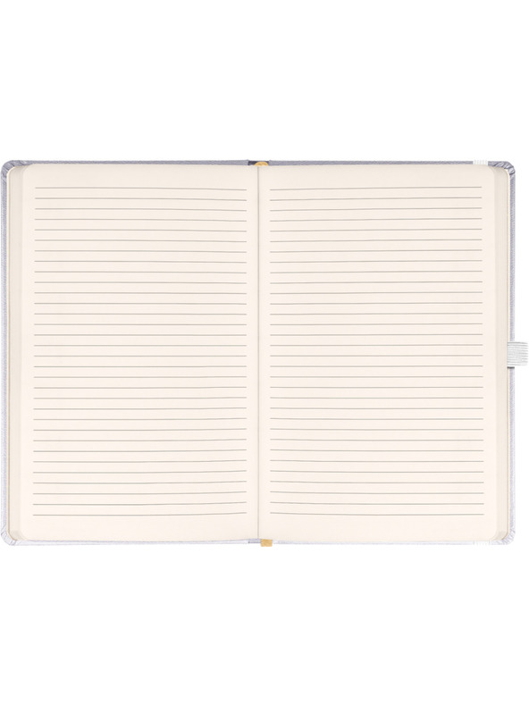 NOTIQUE NOTIQUE Notes Balakron, srebrn, podložen, 15 x 21 cm