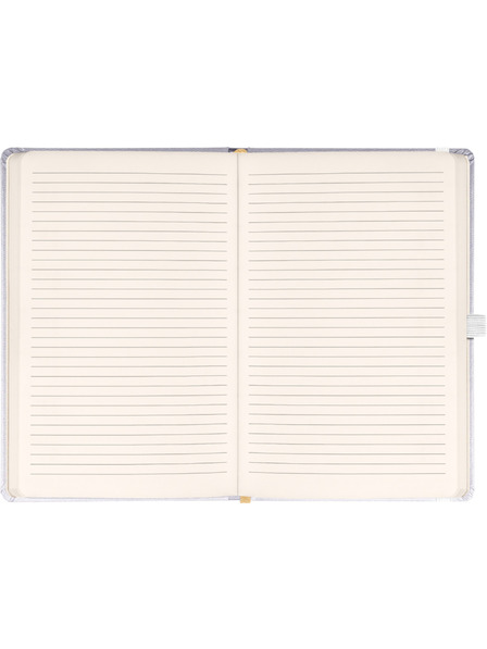 NOTIQUE NOTIQUE Notes Balakron, srebrn, podložen, 15 x 21 cm