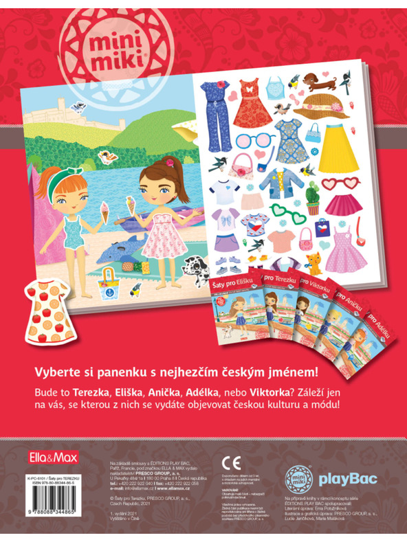 ELLA & MAX Obleke za TEREZKO ─ Knjiga nalepk