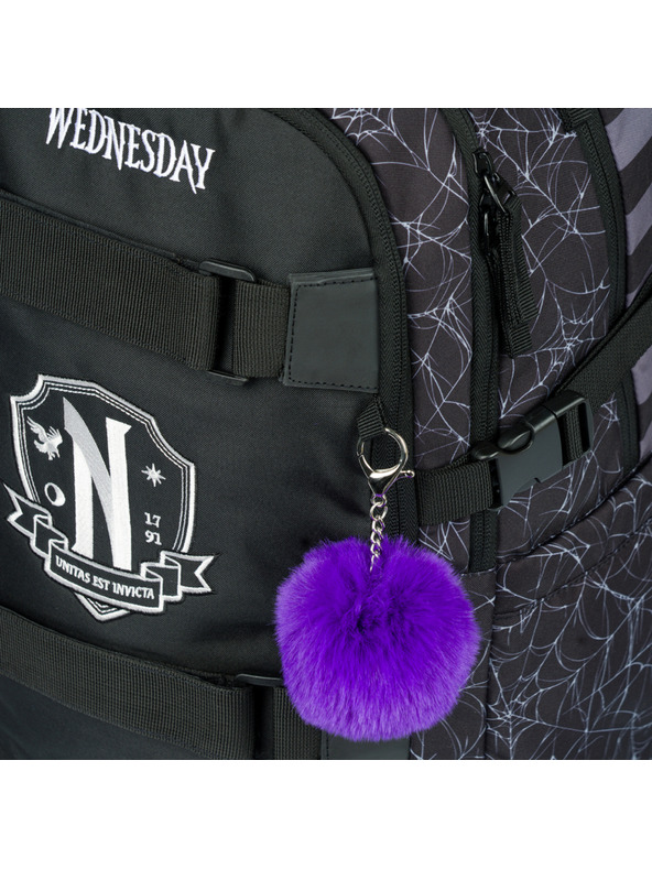 BAAGL  Črni šolski nahrbtnik Skate Wednesday Nevermore Baagl