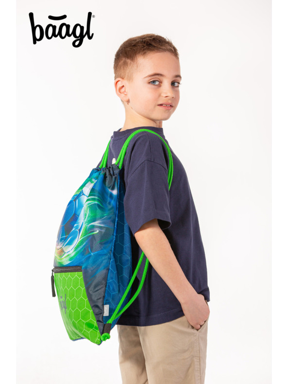 BAAGL  Modra torba z žepom Nogometna žoga Baagl