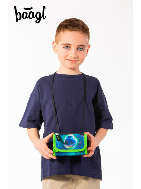 BAAGL  Modra denarnica za vrat Nogometna žoga Baagl