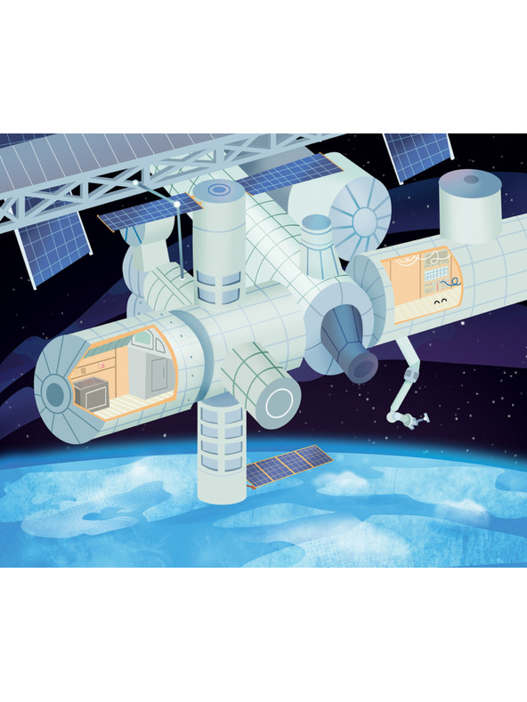 BAAGL  Beri in leposlovje – V VESOLJU, knjiga z nalepkami