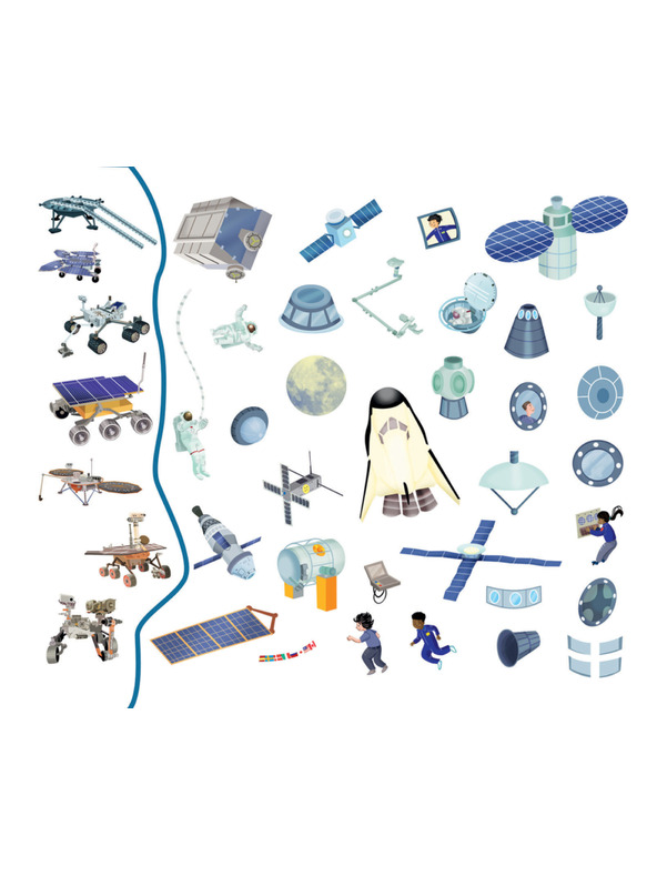 BAAGL  Beri in leposlovje – V VESOLJU, knjiga z nalepkami