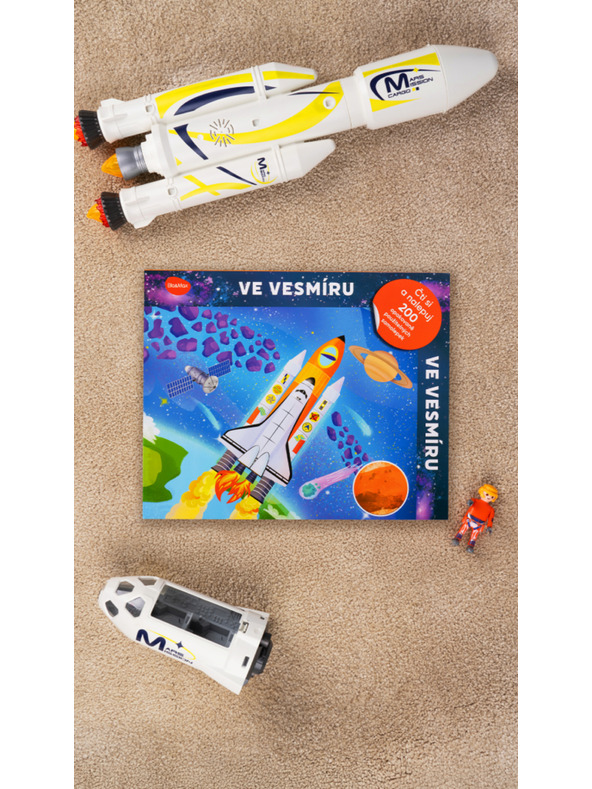 BAAGL  Beri in leposlovje – V VESOLJU, knjiga z nalepkami