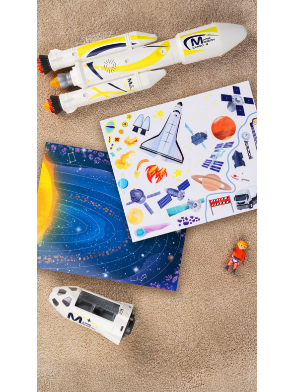 BAAGL  Beri in leposlovje – V VESOLJU, knjiga z nalepkami