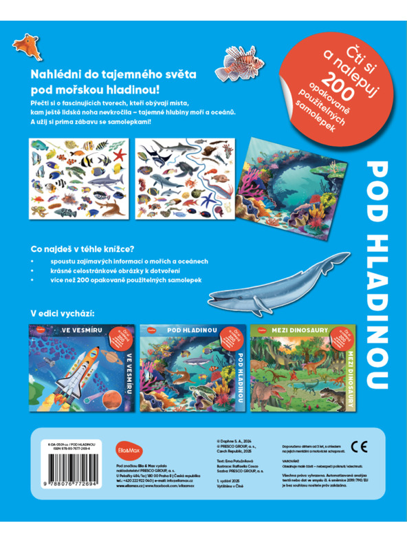 BAAGL  Beri in leposlovje – POD GLADINO, knjiga z nalepkami