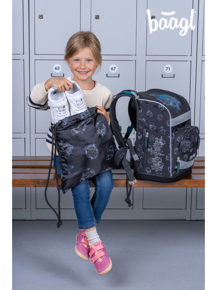 BAAGL  BAAGL SET 3 Zippy plus Bradavice: šolska torba, peresnica, vrečka