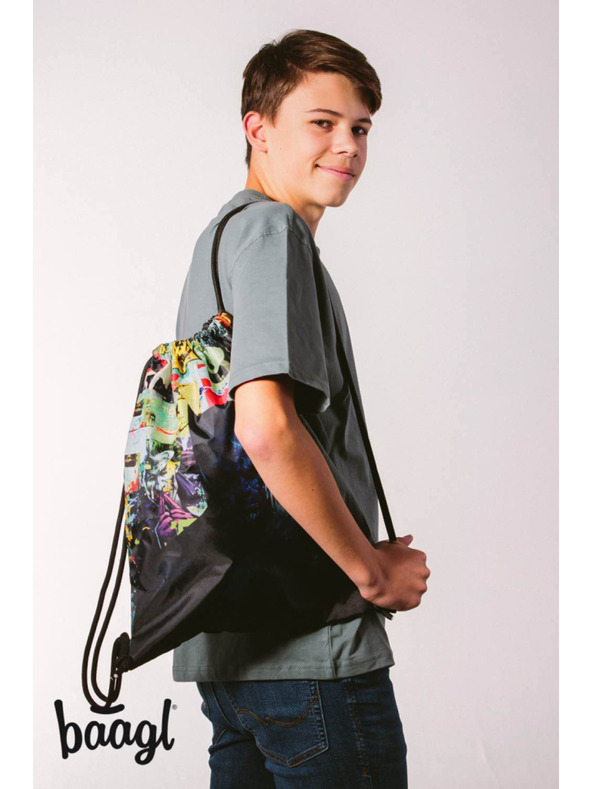 BAAGL  BAAGL 3 SET Skate Batman Comics: nahrbtnik, peresnica, vrečka