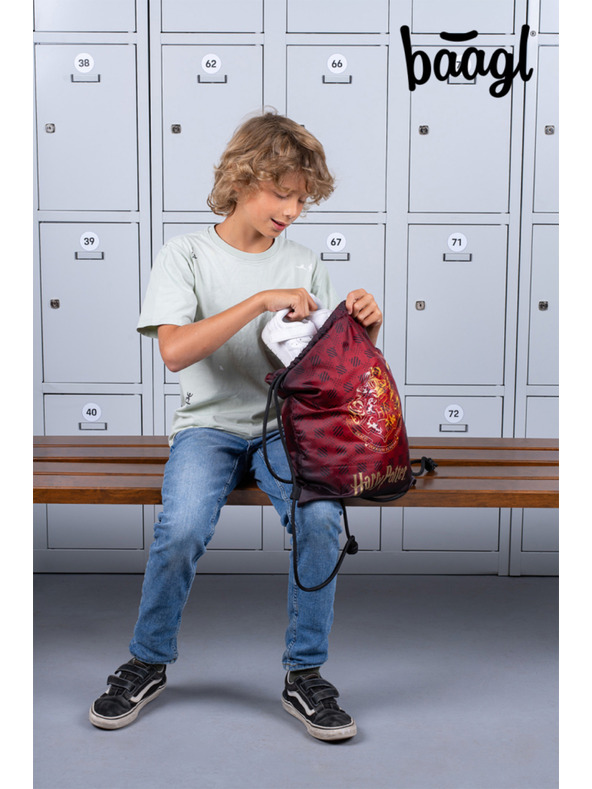 BAAGL  BAAGL Vrečka Harry Potter Bradavice vinsko rdeča