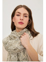Moodo Vzorčast šal olivno zelen Moodo