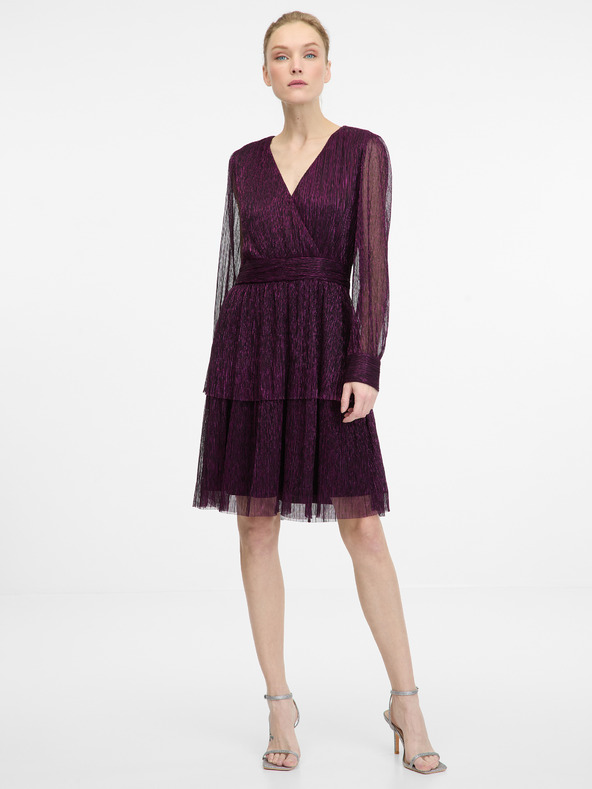 Orsay Vijolična ženska obleka do kolen ORSAY