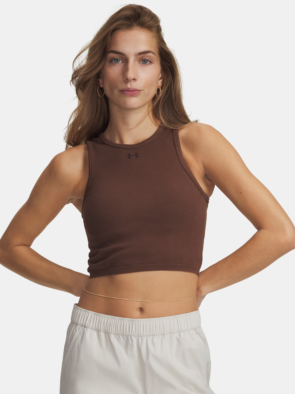 Under Armour Ženska majica brez rokavov Under Armour Seamless Cotton Hand Tank-BRN
