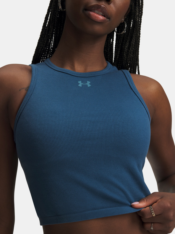 Under Armour Ženska majica brez rokavov Under Armour Seamless Cotton Hand Tank-BLU