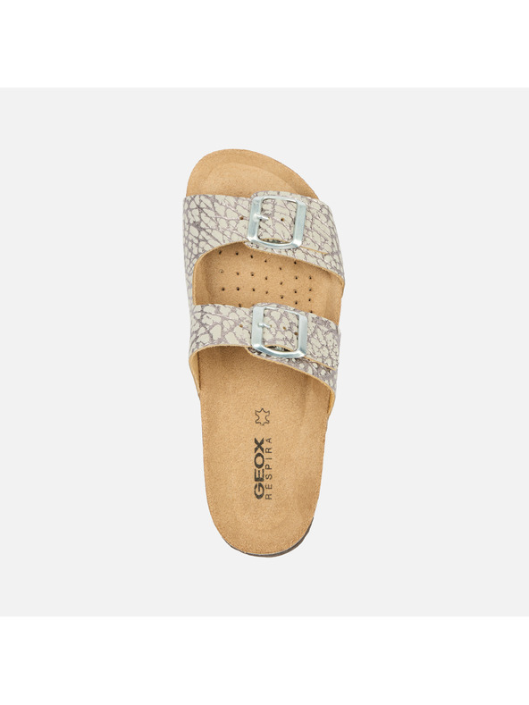 Geox Srebrne ženske natikače Geox Brionia