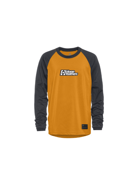 Horsefeathers Otroški kolesarski dres Spike LS - sunflower/indigo