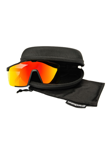 Horsefeathers Kolesarska očala Proton - mat črna/zrcalno rdeča