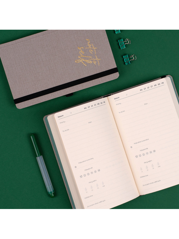 ELLA & MAX Nedatiran načrtovalnik Note to self, 5 minut na dan, 13 × 21 cm