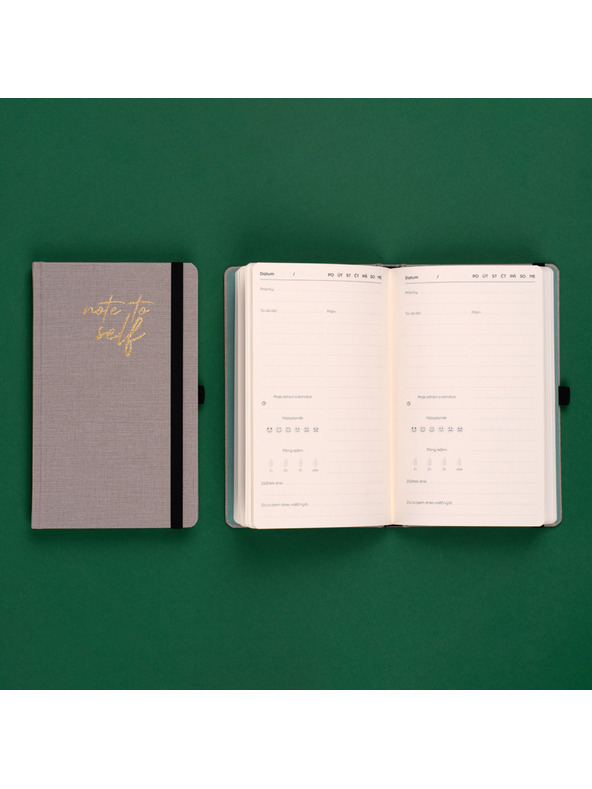 ELLA & MAX Nedatiran načrtovalnik Note to self, 5 minut na dan, 13 × 21 cm
