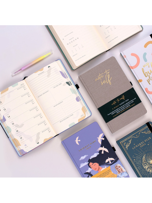 ELLA & MAX Nedatiran načrtovalnik Note to self, 5 minut na dan, 13 × 21 cm