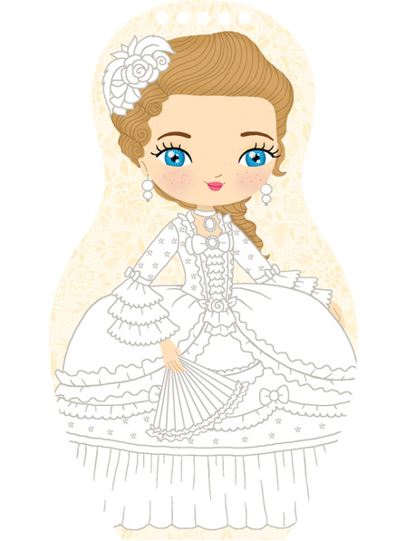 ELLA & MAX Oblačimo lutke PRINCESA EMMA – Obarvanka