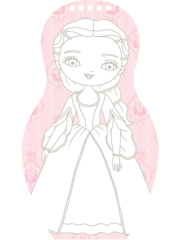 ELLA & MAX Oblačimo lutke PRINCESA EMMA – Obarvanka