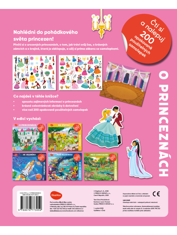 ELLA & MAX Čitaj in lepljaj – O PRINCESAH, knjiga s nalepkami