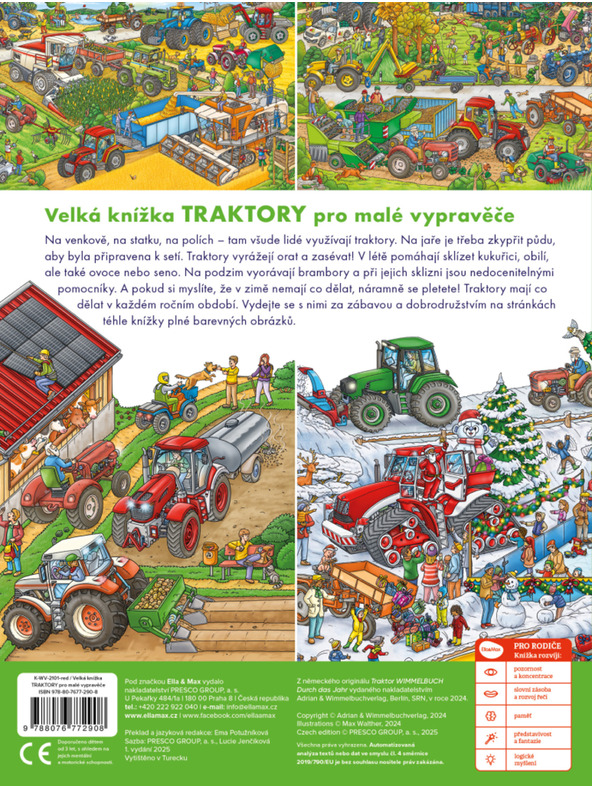 ELLA & MAX Velika knjiga TRAKTORJI za male pripovedovalce