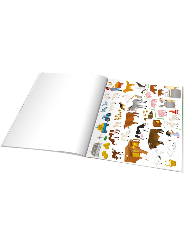 ELLA & MAX Čitaj in lepljaj – NA KMETIJI, knjiga s nalepkami