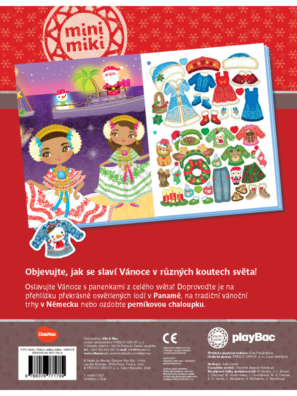 ELLA & MAX Obleke iz celega sveta BOŽIČ ─ Knjiga nalepk
