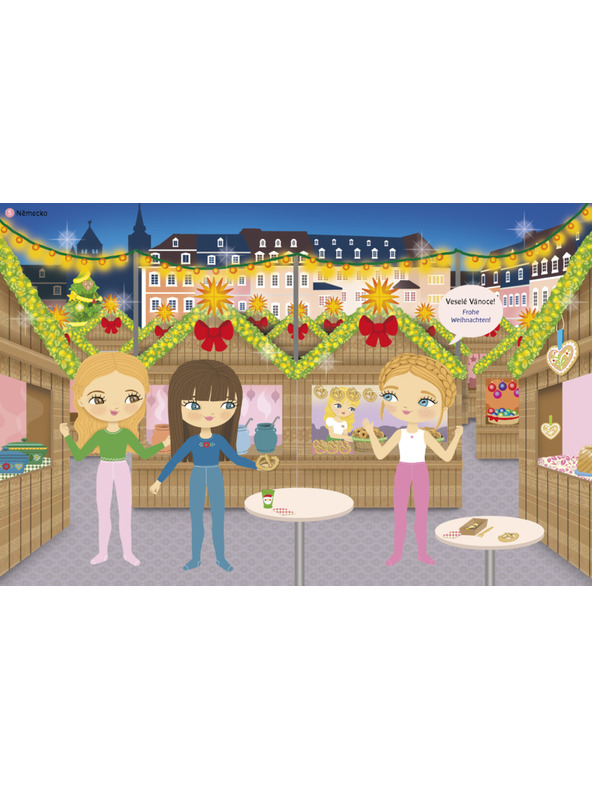 ELLA & MAX Obleke iz celega sveta BOŽIČ ─ Knjiga nalepk