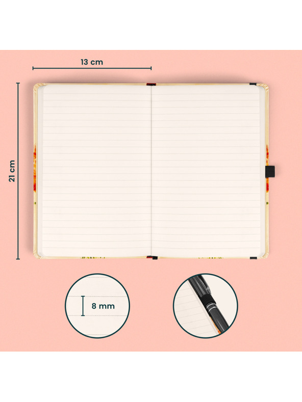 NOTIQUE NOTIQUE Zvezki Makovke Kateřiny Winterové, črtast, 13 x 21 cm