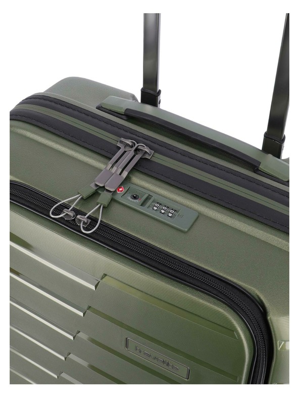 Travelite Potovalni kovček Travelite Air Base 4w S Front pocket Olive