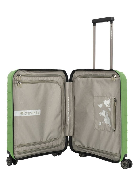 Travelite Komplet potovalnih kovčkov Travelite Mooby S,M,L Front pocket Green