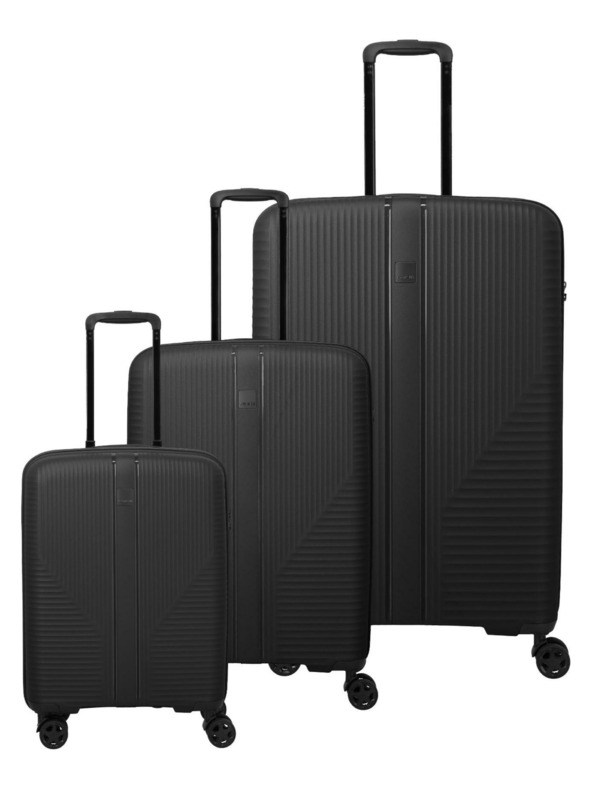 Travelite Komplet potovalnih kovčkov Travelite Air Stripe S,M,L Black