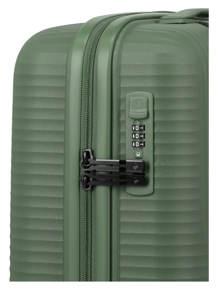 Travelite Komplet potovalnih kovčkov Travelite Air Stripe S,M,L Slim Green