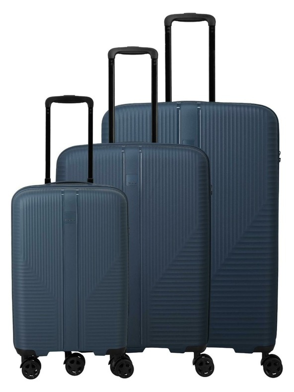 Travelite Komplet potovalnih kovčkov Travelite Air Stripe S,M,L Slim Navy