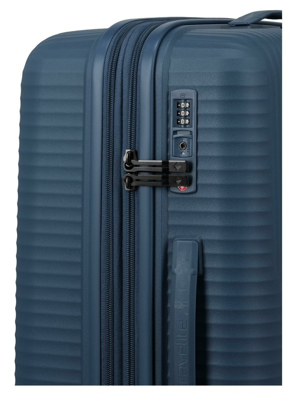 Travelite Komplet potovalnih kovčkov Travelite Air Stripe S,M,L Slim Navy