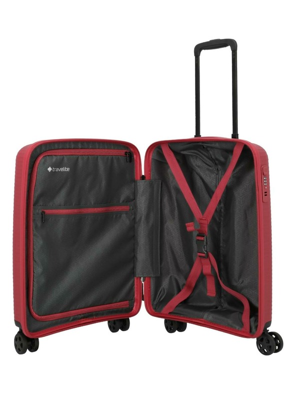 Travelite Komplet potovalnih kovčkov Travelite Air Stripe S,M,L Red