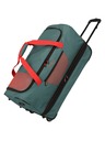 Travelite Potovalna torba Travelite Basics Wheeled duffle L exp Green/orange