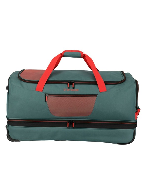 Travelite Potovalna torba Travelite Basics Wheeled duffle L exp Green/orange