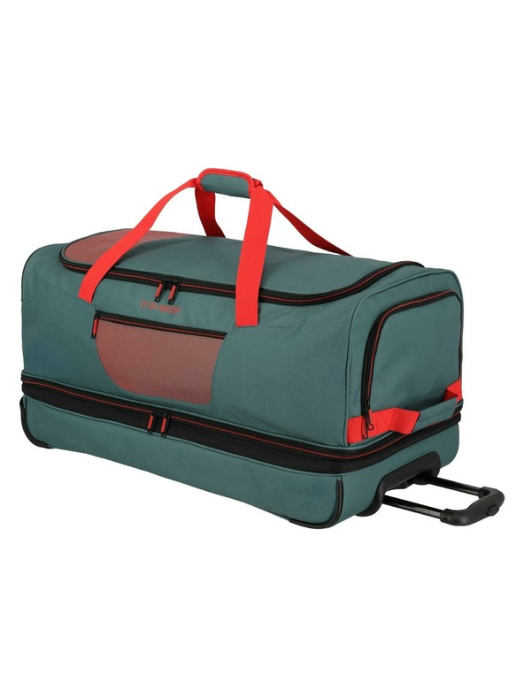 Travelite Potovalna torba Travelite Basics Wheeled duffle L exp Green/orange