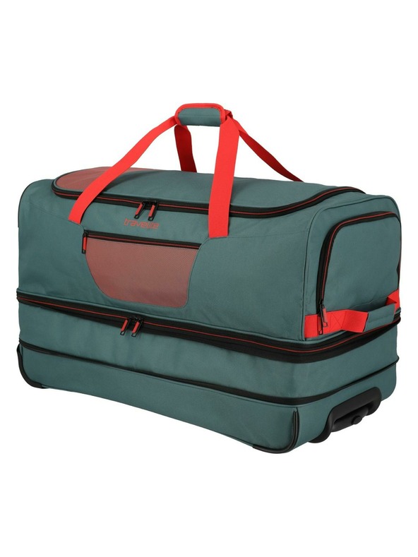 Travelite Potovalna torba Travelite Basics Wheeled duffle L exp Green/orange