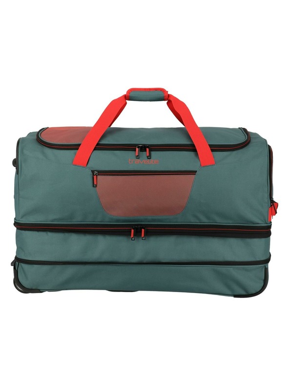 Travelite Potovalna torba Travelite Basics Wheeled duffle L exp Green/orange