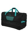 Travelite Potovalna torba Travelite Basics Wheeled duffle L exp Black/petrol