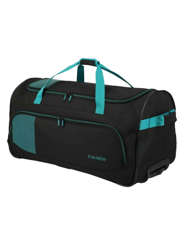 Travelite Potovalna torba Travelite Basics Fresh Wheeled duffle L Black/petrol