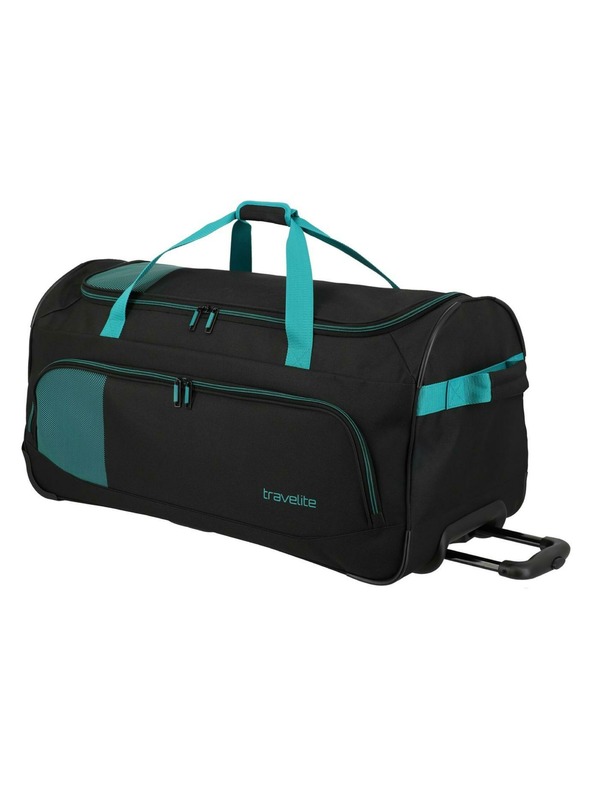 Travelite Potovalna torba Travelite Basics Fresh Wheeled duffle L Black/petrol