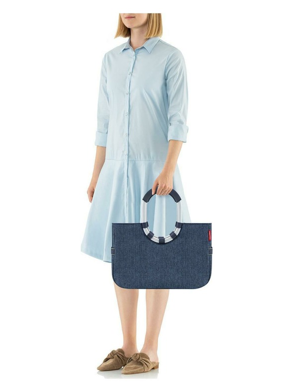 Reisenthel Nakupovalna torba Reisenthel Loopshopper M Herringbone Dark Blue